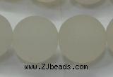 CAG6685 15 inches 18mm round white pilates agate beads