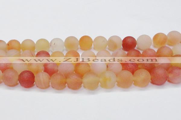 CAG6693 15 inches 14mm round multicolor pilates agate beads