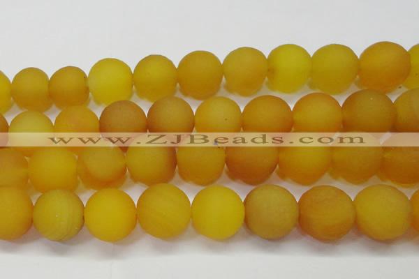 CAG6726 15 inches 20mm round yellow pilates agate beads