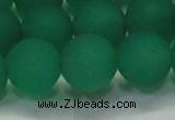 CAG6732 15 inches 12mm round green pilates agate beads