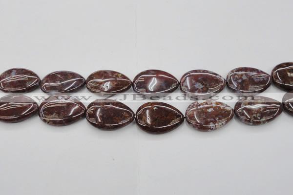 CAG6808 15.5 inches 22*30mm flat teardrop Indian agate beads