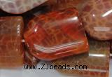 CAG684 15.5 inches 25*30mm freeform natural fire agate beads