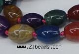 CAG6875 15.5 inches 12*16mm drum dragon veins agate beads