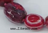 CAG6883 12*14mm - 25*30mm faceted drum dragon veins agate beads