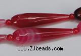 CAG6903 15.5 inches 10*40mm faceted teardrop line agate beads