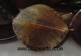 CAG697 15.5 inches 30*35mm freeform dragon veins agate beads