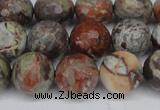 CAG7014 15.5 inches 12mm faceted round ocean agate gemstone beads