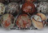 CAG7016 15.5 inches 16mm faceted round ocean agate gemstone beads