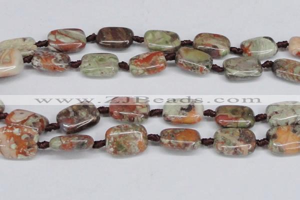 CAG7033 15.5 inches 20*30mm rectangle ocean agate gemstone beads