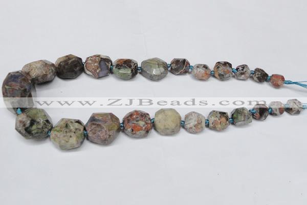 CAG7056 15.5 inches 8*10mm - 20*30mm faceted nuggets ocean agate beads