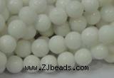 CAG706 15.5 inches 8mm round white agate gemstone beads wholesale