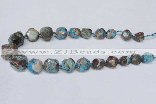 CAG7060 15.5 inches 14*16mm - 20*22mm faceted nuggets ocean agate beads