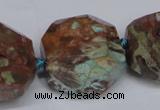 CAG7065 15.5 inches 16*25mm faceted nuggets ocean agate beads