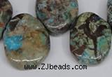 CAG7071 Top drilled 20*30mm - 25*35mm freeform ocean agate beads