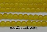 CAG7100 15.5 inches 4mm round yellow agate gemstone beads