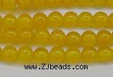 CAG7101 15.5 inches 6mm round yellow agate gemstone beads