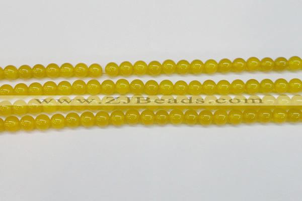 CAG7103 15.5 inches 10mm round yellow agate gemstone beads