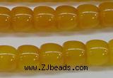 CAG7115 15.5 inches 10*12mm apple-shaped yellow agate gemstone beads