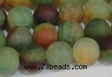 CAG7169 15.5 inches 10mm round matte rainbow agate gemstone beads