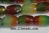 CAG7180 15.5 inches 12*16mm drum rainbow agate gemstone beads