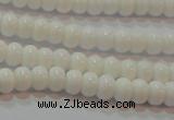 CAG7190 15.5 inches 4*6mm rondelle white agate gemstone beads