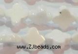 CAG7218 15.5 inches 12*12mm flower white agate gemstone beads