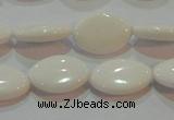 CAG7229 15.5 inches 12*16mm marquise white agate gemstone beads