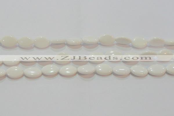 CAG7230 15.5 inches 13*18mm marquise white agate gemstone beads