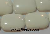 CAG7249 15.5 inches 22*30mm rectangle white agate gemstone beads