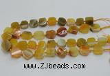 CAG7350 15.5 inches 14*15mm - 16*18mm octagonal dragon veins agate beads