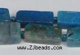 CAG7376 15.5 inches 8*20mm - 10*25mm cuboid dragon veins agate beads