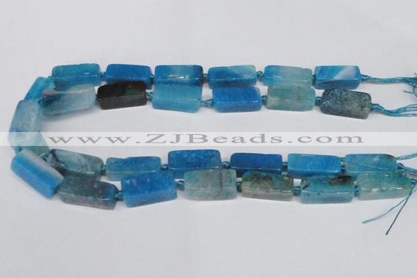 CAG7376 15.5 inches 8*20mm - 10*25mm cuboid dragon veins agate beads