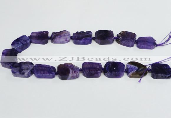 CAG7390 15.5 inches 15*20mm - 18*25mm freeform dragon veins agate beads