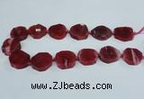 CAG7398 15.5 inches 25*25mm - 30*35mm freeform dragon veins agate beads