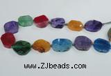 CAG7404 15.5 inches 22*25mm - 25*35mm freeform dragon veins agate beads