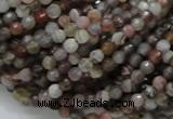 CAG742 15.5 inches 4mm faceted round botswana agate beads wholesale