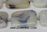 CAG7423 15.5 inches 18*25mm rectangle Montana agate beads