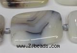 CAG7425 15.5 inches 25*35mm rectangle Montana agate beads