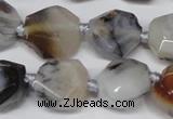 CAG7430 15.5 inches 13*15mm - 15*18mm faceted nuggets Montana agate beads