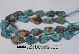 CAG7434 15.5 inches 20*30mm - 25*35mm freeform ocean agate beads