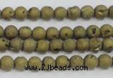 CAG7446 15.5 inches 6mm round plated druzy agate beads wholesale