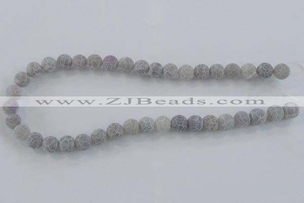 CAG7478 15.5 inches 4mm round frosted agate beads wholesale