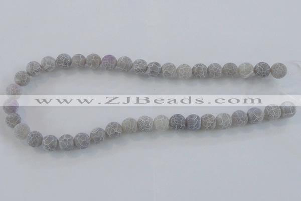 CAG7480 15.5 inches 8mm round frosted agate beads wholesale