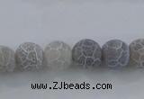 CAG7481 15.5 inches 10mm round frosted agate beads wholesale