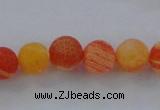 CAG7494 15.5 inches 4mm round frosted agate beads wholesale