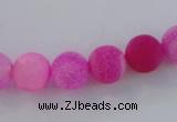 CAG7506 15.5 inches 12mm round frosted agate beads wholesale