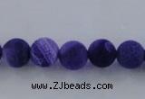 CAG7510 15.5 inches 4mm round frosted agate beads wholesale