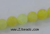 CAG7519 15.5 inches 6mm round frosted agate beads wholesale