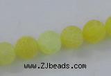 CAG7521 15.5 inches 10mm round frosted agate beads wholesale