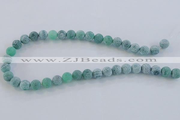 CAG7548 15.5 inches 16mm round frosted agate beads wholesale